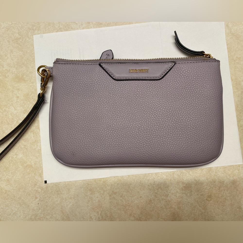 Nine West Purple Textured Clutch Wristlet